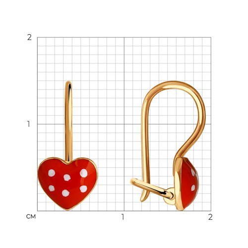 Серьги из золота с эмалью (Арт.0200085)