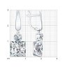Серьги длинные из серебра с фианитами (Арт.94022278)