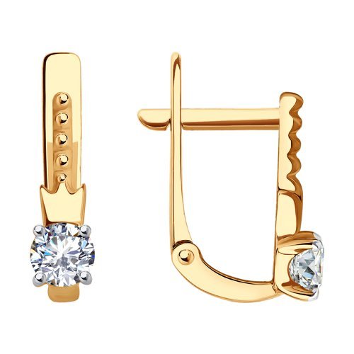 Серьги из золота с фианитами (Арт.029671)