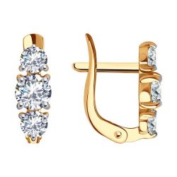 Серьги из золота с фианитами (Арт.029814)