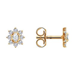 Серьги из золота с фианитами (Арт.029956)