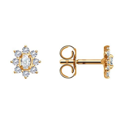 Серьги из золота с фианитами (Арт.029956)