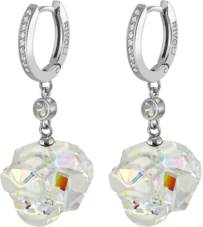 Серьги из серебра с кристаллом swarovski (Арт.swks-b-4-14-1ab-s)