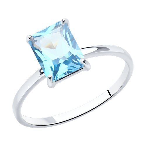 Кольцо золото 585 с топазом «Ледяной шарм» Соколов (арт.716136)