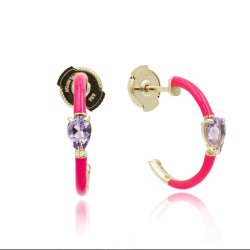 Серьги из золота с аметистом Русские Самоцветы (Арт.88847_bk)