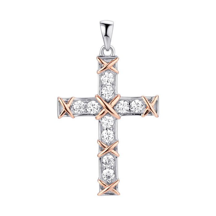 Кулон из серебра с фианитом (Арт.cz-p01272-x-wg-w-x-w)