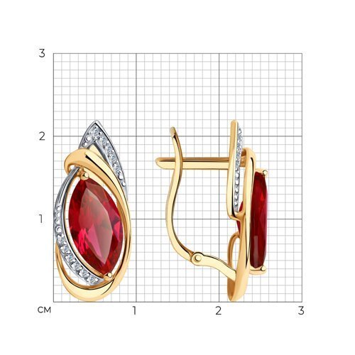 Серьги золотые пробы 585 (Арт.727167)