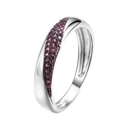 Кольцо из серебра с фианитом (Арт.cz-r01195-x-wb-x-x-br)