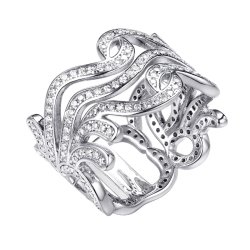 Кольцо из серебра с фианитом (Арт.cz-r02931-x-w-x-x-w)