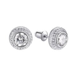 Серьги из серебра с фианитом (Арт.mp-e00001-x-w-w-x-w)