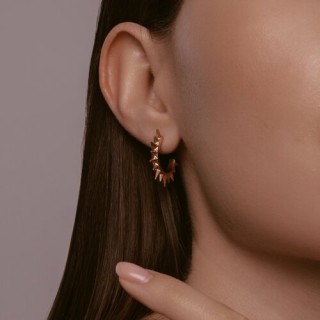 Серьги из серебра с золочением «Солнечный Шип» Соколов (арт.93-122-02094-1)