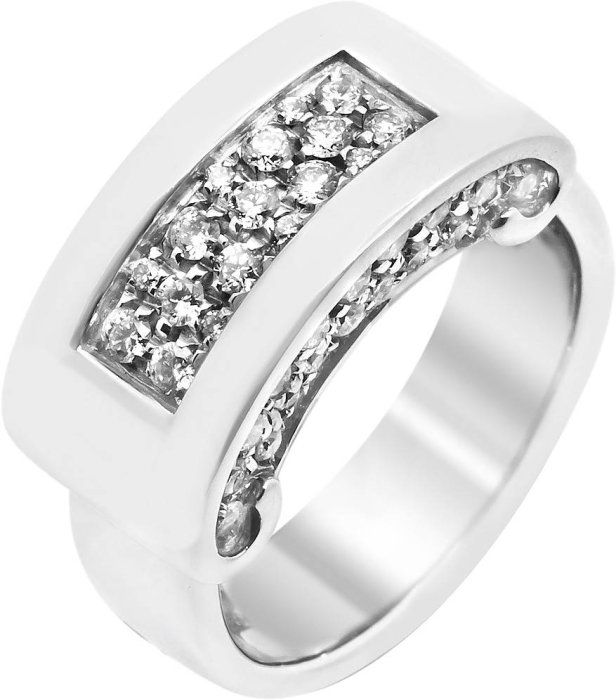 Кольцо из белого золота с бриллиантом (Арт.akkd81)