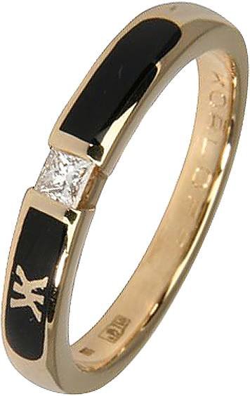 Кольцо из золота с бриллиантом и эмалью (Арт.dkl40tkn)