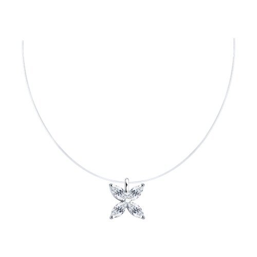 Колье из серебра с фианитами (Арт.94070671)