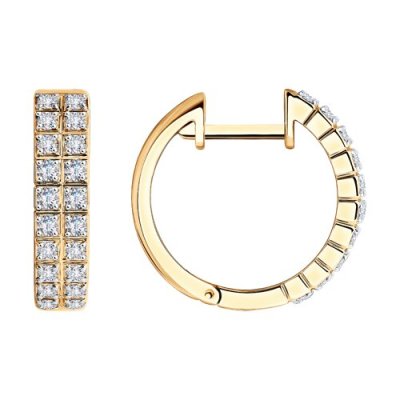 Серьги из золота с бриллиантами (Арт.1021677)