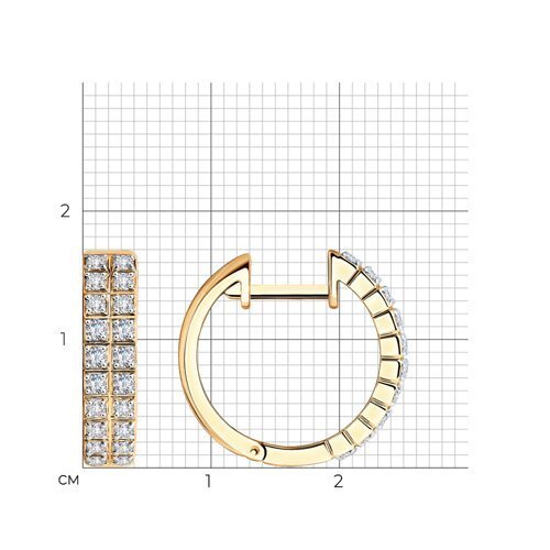Серьги из золота с бриллиантами (Арт.1021677)