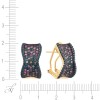 Серьги золото с бриллиантами и сапфирами «Волна цвета» Myjewels (арт.E26103C_SR_DL_DN_PS_YG)