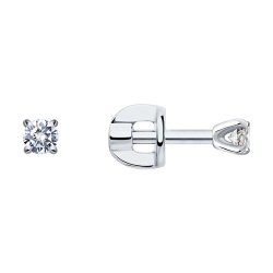 Серьги из белого золота с бриллиантами (Арт.1021815-3)