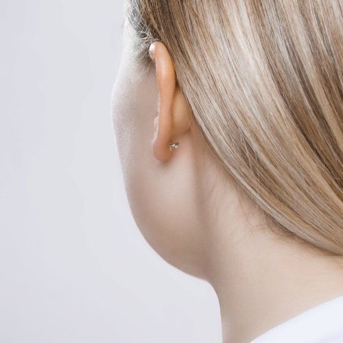 Серьги одиночные из серебра с фианитом (Арт.94170001)