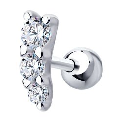 Серьга  из серебра с фианитами (Арт.94170197)