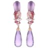 Серьги золото с аметистом и бриллиантами «Лиловый рассвет» MyJewels (арт.E36677C-1_SR_AM_MC_PINK)