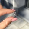 Серьги из белого золота с бриллиантом и сапфиром (Арт.e50540a1s14wb001_sr_sa_wg)