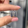 Серьги из белого золота с бриллиантом и сапфиром (Арт.e50540a1s14wb001_sr_sa_wg)
