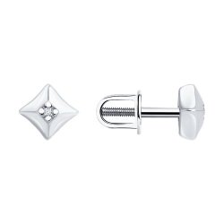 Серьги из серебра с бриллиантами (Арт.94-222-02137-1)
