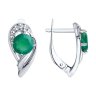 Серьги из серебра с агатами и фианитами (Арт.94-320-00184-2)