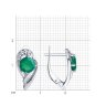 Серьги из серебра с агатами и фианитами (Арт.94-320-00184-2)