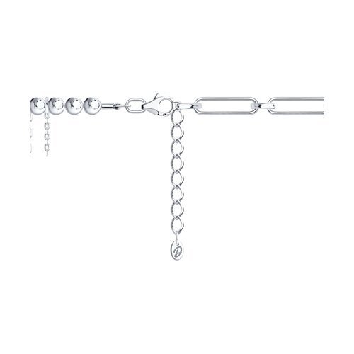 Браслет из серебра с гематитом «Сердце притяжения» Соколов (арт.94-350-00077-1)