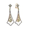 Серьги золото с бриллиантами и изумрудами «Изумрудный Арт-Деко» MyJewels (арт.ME31841-BR-EM-YG_DN_EM_YG)