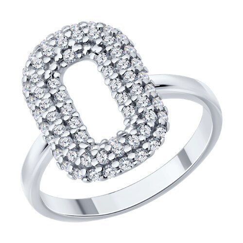 Кольцо из серебра с фианитами (Арт.94014841)