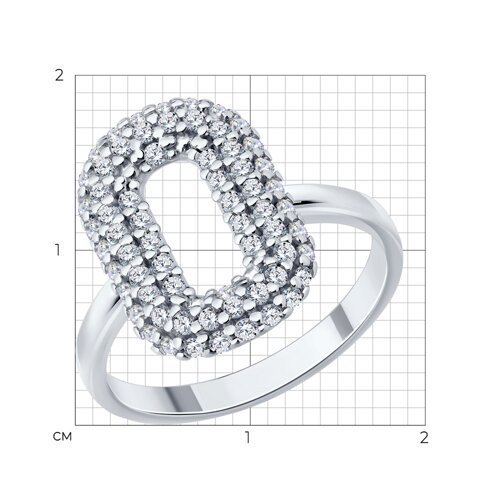 Кольцо из серебра с фианитами (Арт.94014841)