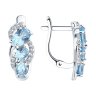 Серьги из серебра с топазами и фианитами (Арт.92021139)