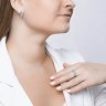 Серьги из серебра с топазами и фианитами (Арт.92021139)