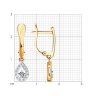 Серьги из комбинированного золота с бриллиантами (Арт.1021486)