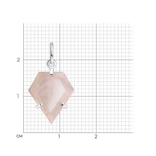 Подвеска из серебра с кварцем (Арт.92030662)