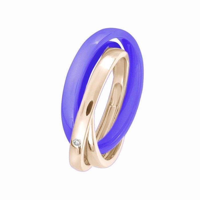 Кольцо из серебра с керамикой и фианитом (Арт.tc-r00683-bl-g-x-x-w)