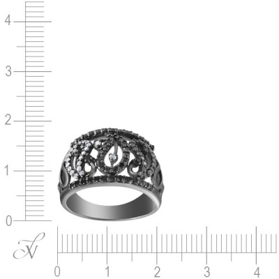 Кольцо золото с бриллиантами «Ночной Арт-Деко» JVG (арт.R23586)