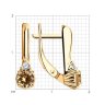 Серьги из золочёного серебра с фианитами (Арт.93-120-01555-2)