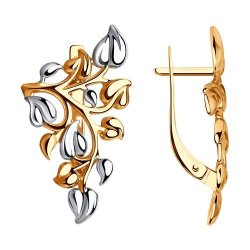 Позолоченные серьги из серебра (Арт.93020702)