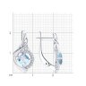 Серьги из серебра с топазами и фианитами (Арт.94-320-00379-1)