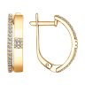 Серьги из золочёного серебра с фианитами (Арт.93021059)