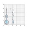 Серьги из серебра с топазами и фианитами (Арт.94-321-02047-1)