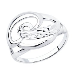 Кольцо из серебра с алмазной гранью (Арт.94-110-00879-1)
