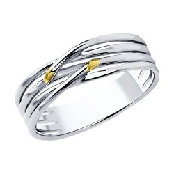 Кольцо из золочёного серебра (Арт.94-110-01567-1)