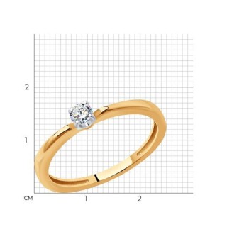 Кольцо золото с бриллиантом «Сияние классики» Соколов (арт.51-210-01674-1)