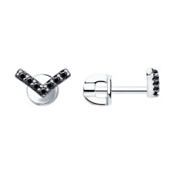 Серьги из серебра с фианитами (Арт.94-122-01511-1)