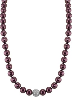 Ожерелье серебро с жемчугом и куб. цирконием «Pearl Kiss» Rivoli (арт.91L-SK-18)